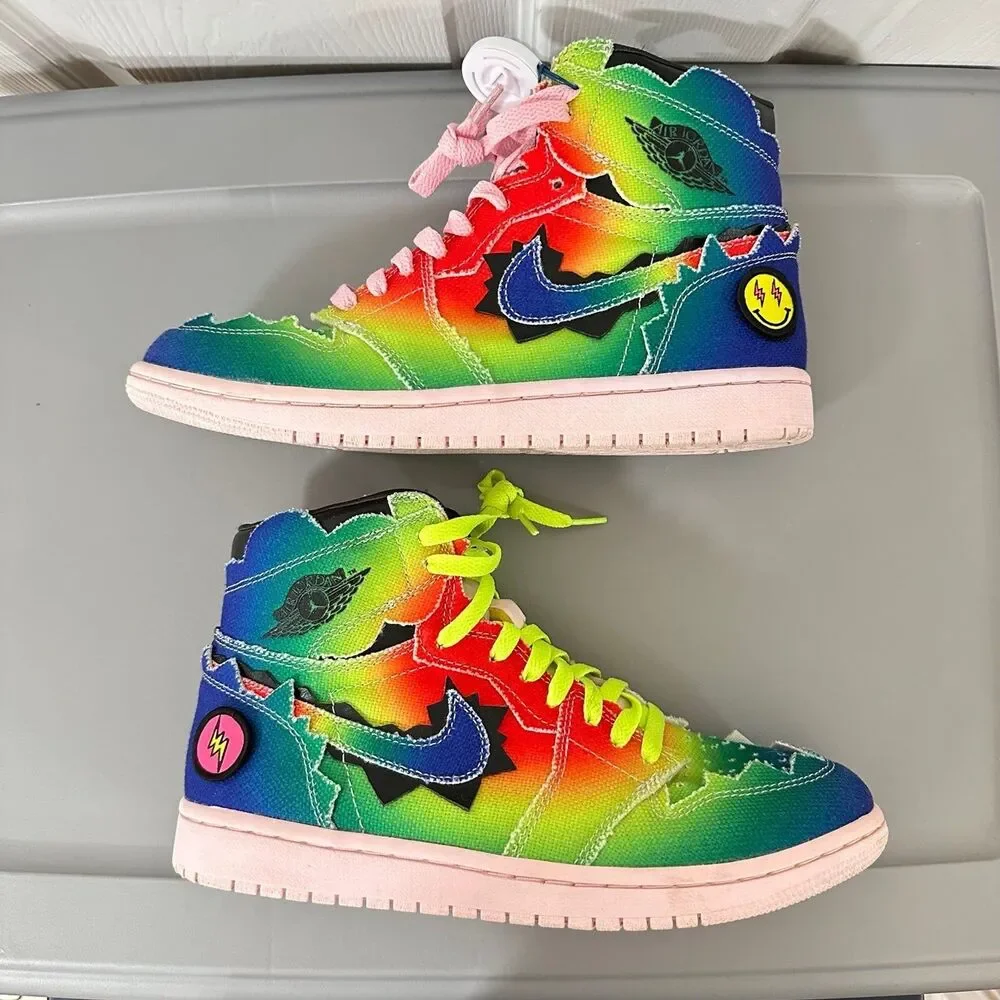 Air Jordan 1 Retro OG High x J Balvin Tie Dye Colores (DC3481-900) Mens Size 8